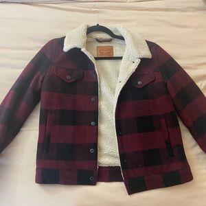Levi’s Sherpa Trucker Jacket Plaid